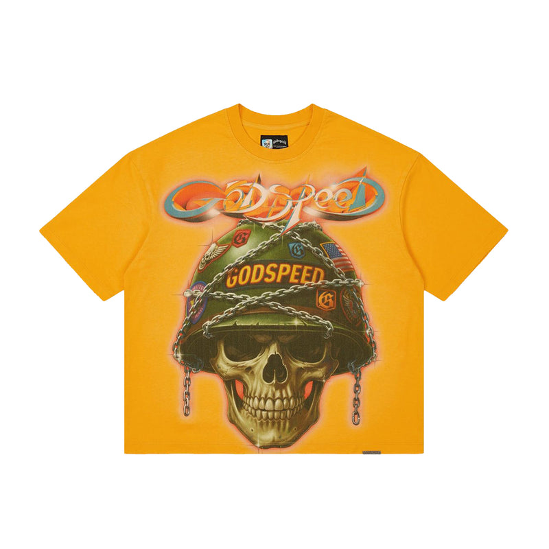 Godspeed Mens Badges Of Honor Crew Neck T-Shirt Sun