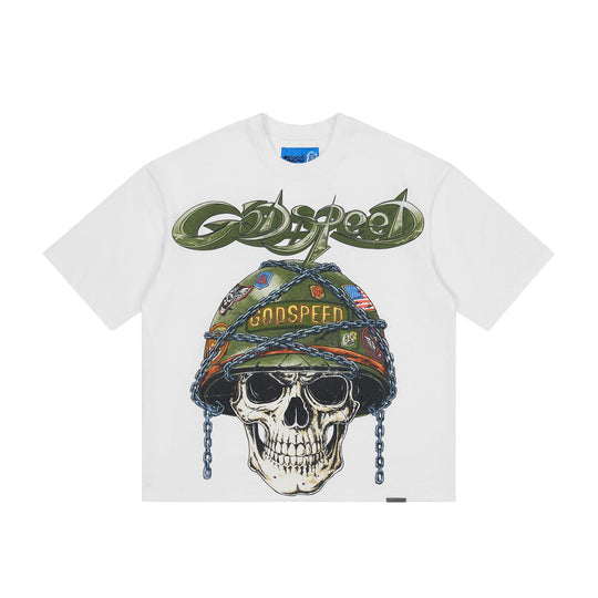 Godspeed Mens NextGen Badges of Honor II Crew Neck T-Shirt White