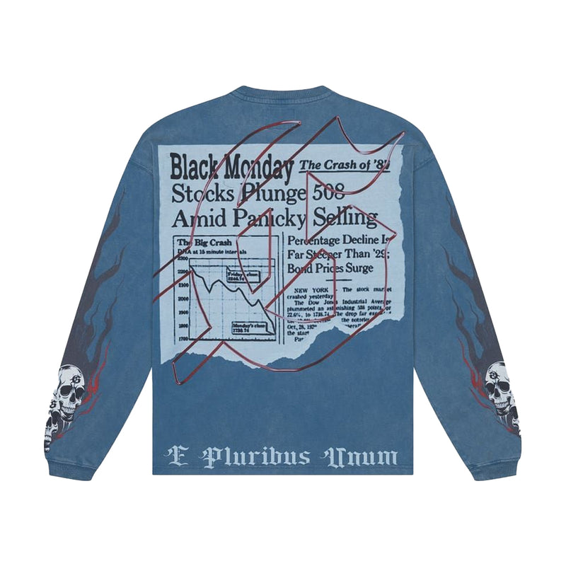 Godspeed Mens Black Monday Long Sleeve Shirt True Blue