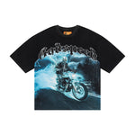 Godspeed Mens Blu Flame Crew Neck T-Shirt Black