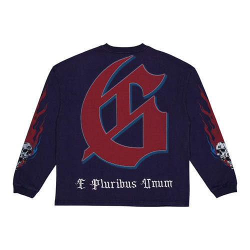 Godspeed Mens Checkmate Long Sleeve Shirt Navy