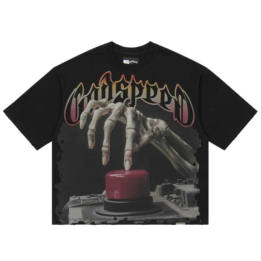 Godspeed Mens Code Red  Crew Neck T-Shirt Black