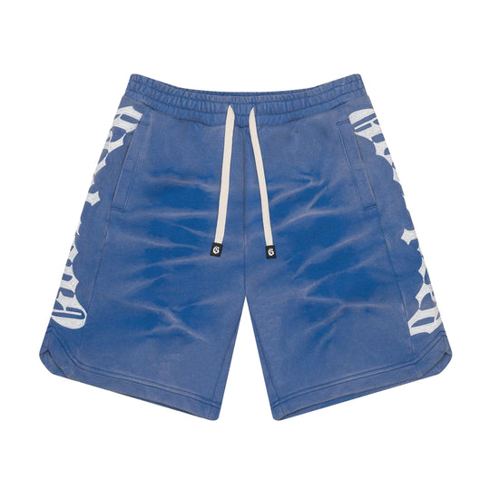 Godspeed Mens Courtside Shorts Blue Tie Dye