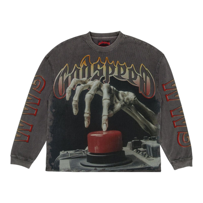 Godspeed Mens Detonator Long Sleeve Shirt Grey Wash