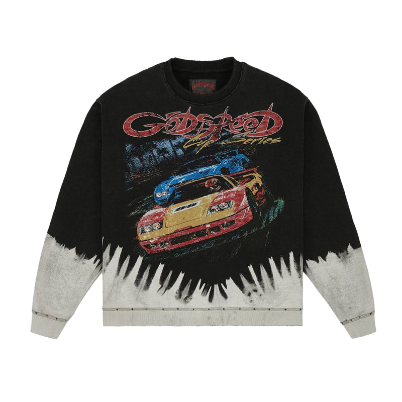 Godspeed Mens F-T-W Sweatshirt Black Bleached Wash