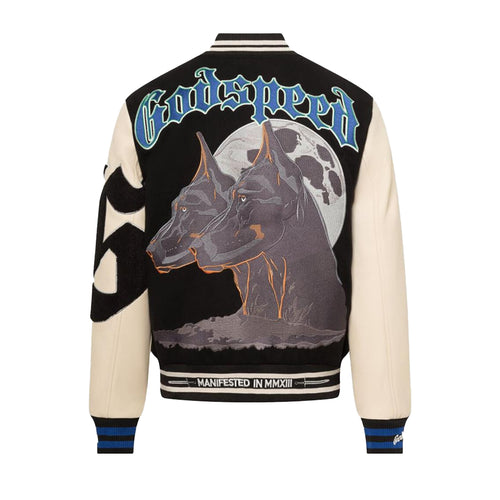 Godspeed Mens F.T.D Wool Varsity Jacket Black/White