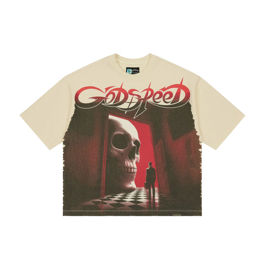 Godspeed Mens Fate'S Doorstep Crew Neck T-Shirt Bone