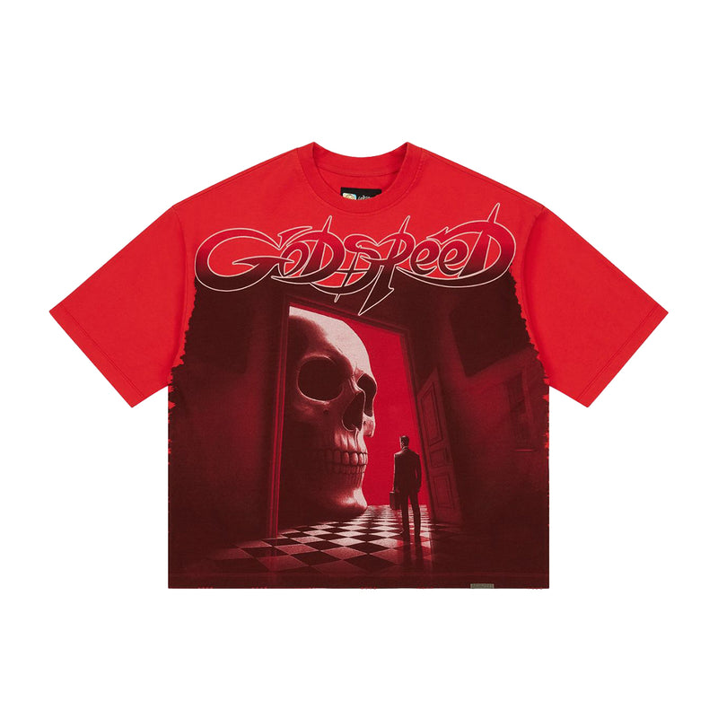 Godspeed Mens Fate'S Doorstep Crew Neck T-Shirt Red