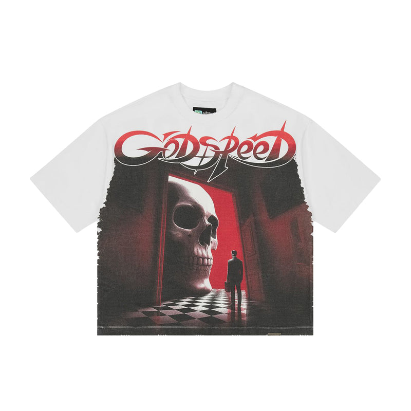 Godspeed Mens Fate'S Doorstep Crew Neck T-Shirt Snow