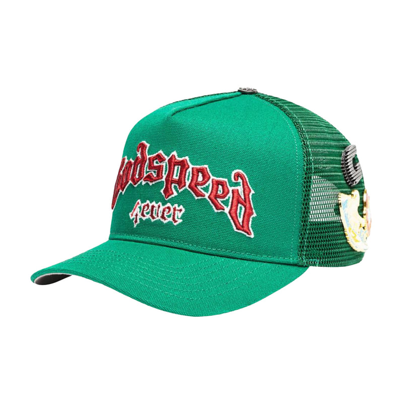 Godspeed Unisex Forever Trucker Hat Green/Red– Premium Lounge NY