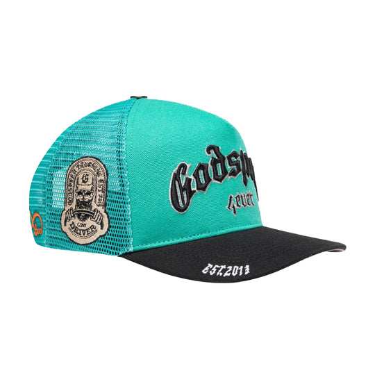 Godspeed Mens Forever Trucker Hat Turquoise/Black