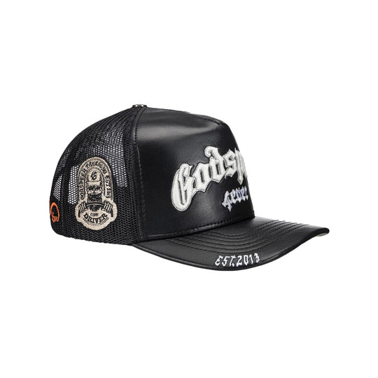 Godspeed Unisex Forever Premium Leather Trucker Hat Black