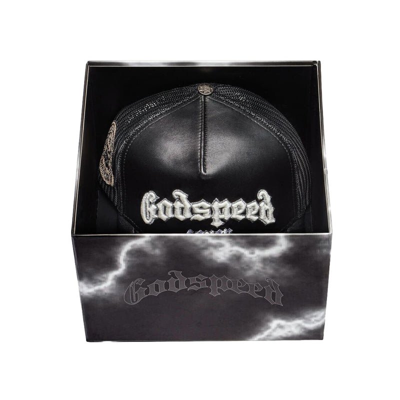 Godspeed Unisex Forever Premium Leather Trucker Hat Black- Premium