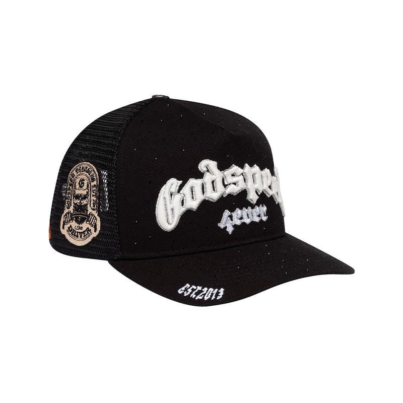 Godspeed Unisex Forever VVS OG Rhinestone Trucker Hat Black