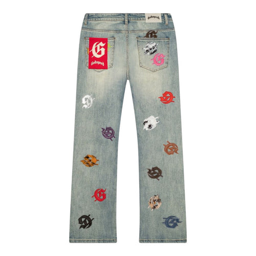 Godspeed Mens Infinity Multi Baggy Jeans Blue Wash