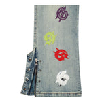 Godspeed Mens Infinity Multi Baggy Jeans Blue Wash
