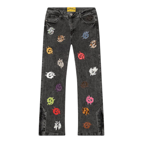 Godspeed Mens Infinity Multi Baggy Jeans Grey Wash