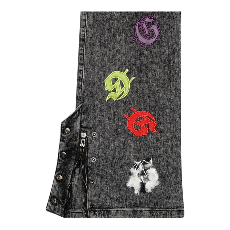 Godspeed Mens Infinity Multi Baggy Jeans Grey Wash