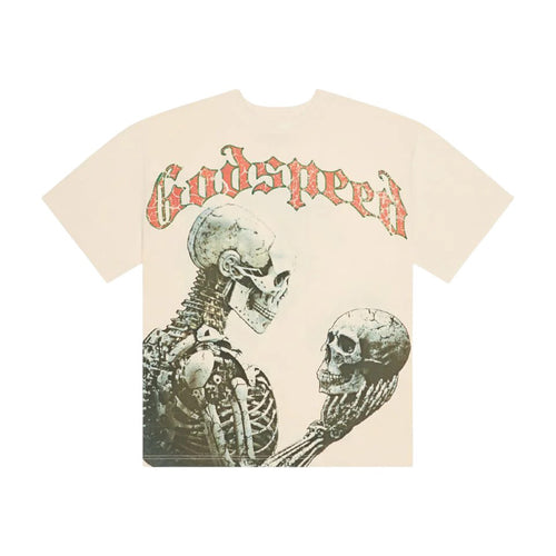 Godspeed Mens Mankind Vs AI III Crew Neck T-Shirt Bone Yellow