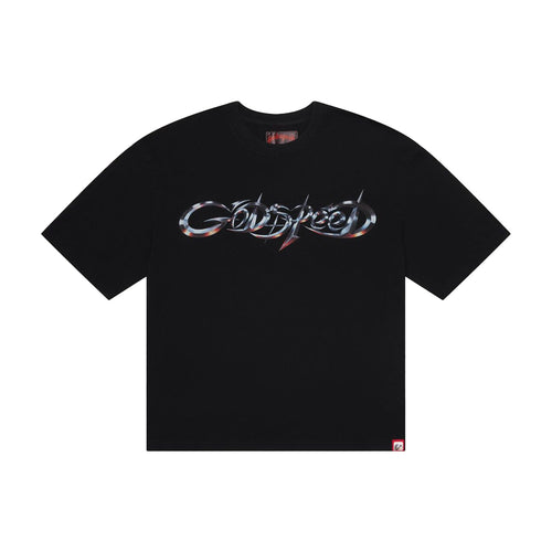 Godspeed Mens New Age Logo Crew Neck T-Shirt Black Wash