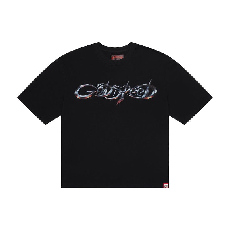 Godspeed Mens New Age Logo Crew Neck T-Shirt Black Wash