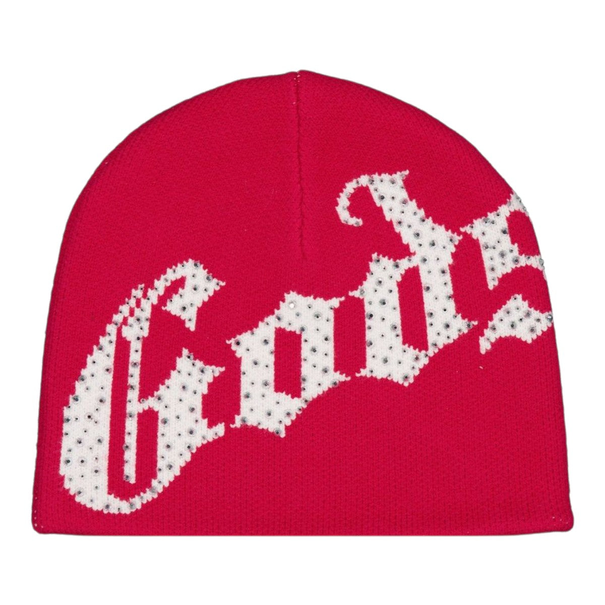 Godspeed Unisex OG Logo Studded Boom Beanie Red/White