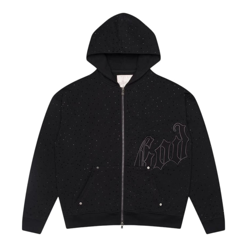Godspeed Mens OG Logo VVS V2 Boom Zip Up Hoodie Black/Black