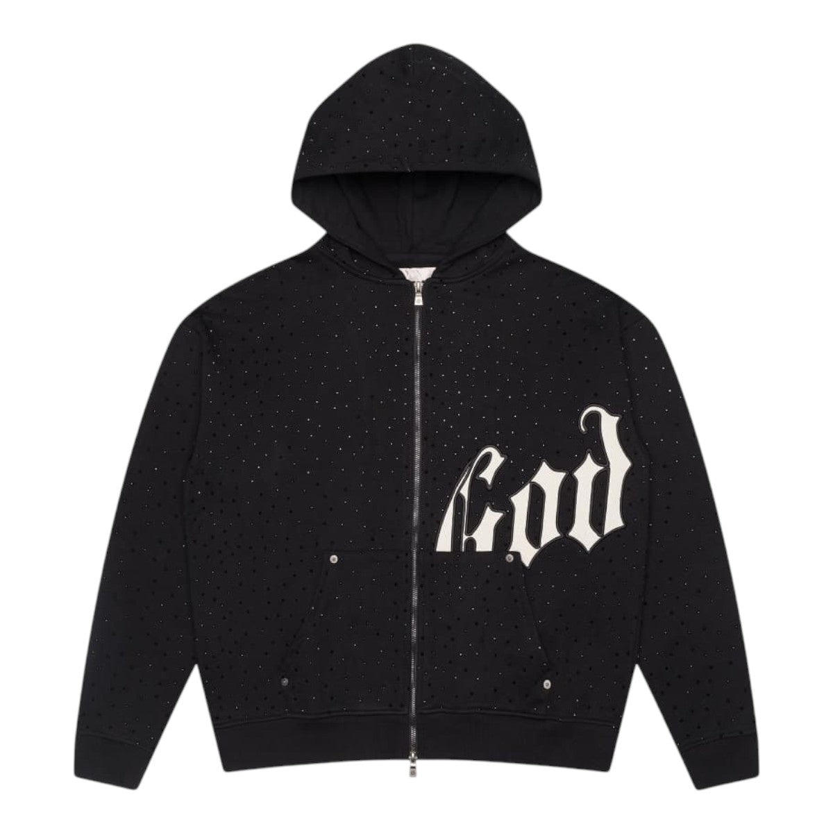 Godspeed Mens OG Logo VVS V2 Boom Zip Up Hoodie Black/White