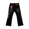 Godspeed Mens Og Logo Straight Flare Jeans Black Wash