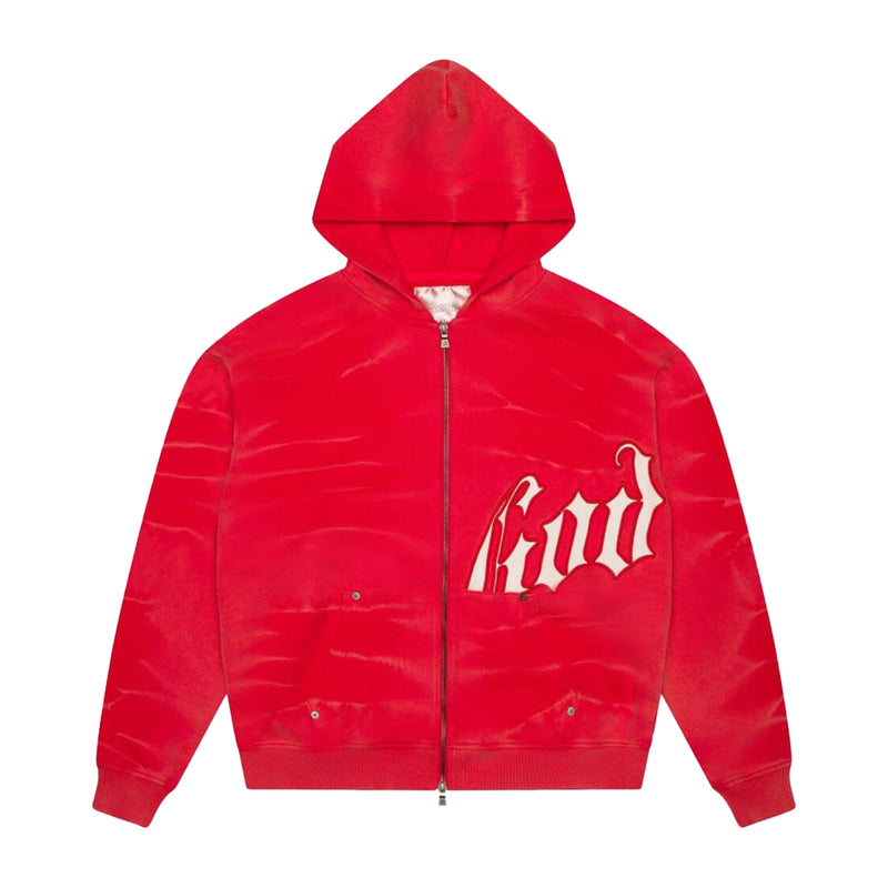 Godspeed Mens OG Logo Hoodie Red Tye Dye