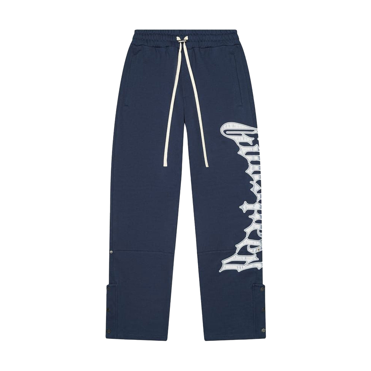 Godspeed Mens OG Logo Sweatpants Navy/Silver Satin– Premium Lounge NY