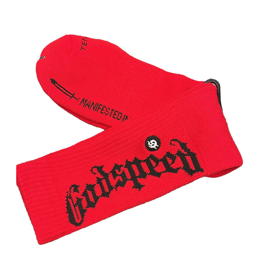 Godspeed Mens OG Logo Socks Red