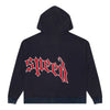 Godspeed Mens OG Logo V2 Zip Up Hoodie Navy/Red