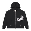 Godspeed Mens OG Logo V2 Boom Zip Up Hoodie Black/Silver Satin