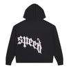 Godspeed Mens OG Logo V2 Boom Zip Up Hoodie Black/Silver Satin