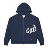 Godspeed Mens OG Logo V2 Boom Zip Up Hoodie Navy/Silver