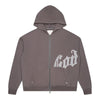 Godspeed Mens OG Logo V2 Boom Zip Up Hoodie Stone Grey