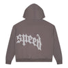 Godspeed Mens OG Logo V2 Boom Zip Up Hoodie Stone Grey