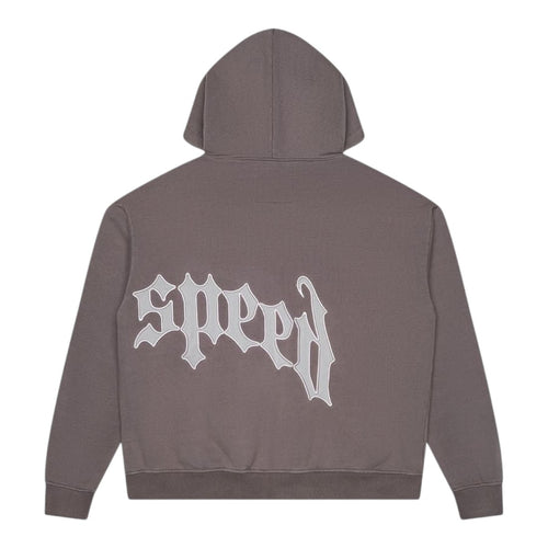 Godspeed Mens OG Logo V2 Boom Zip Up Hoodie Stone Grey