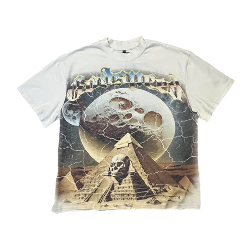 Godspeed Mens Planet Giza  Crew Neck T-Shirt Creme