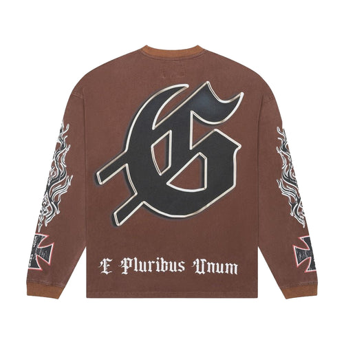 Godspeed Mens Rocker Long Sleeve Shirt Brown Wash