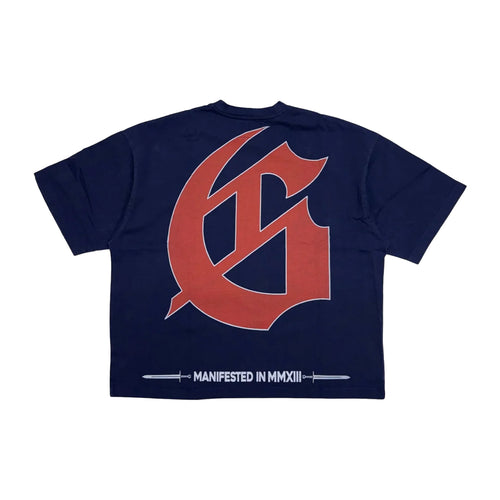 Godspeed Mens Sea Sick Crew Neck T-Shirt Navy