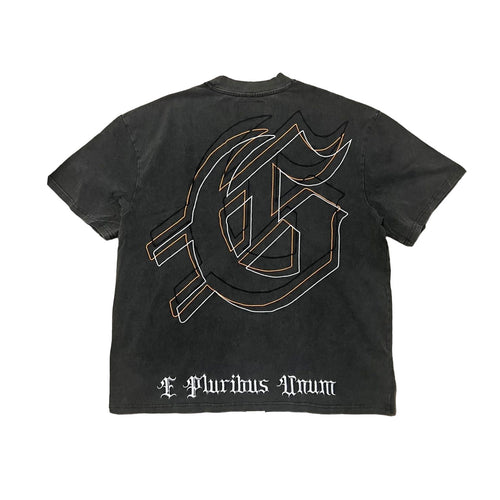 Godspeed Mens Sphinx Guardian  Crew Neck T-Shirt Black Washed