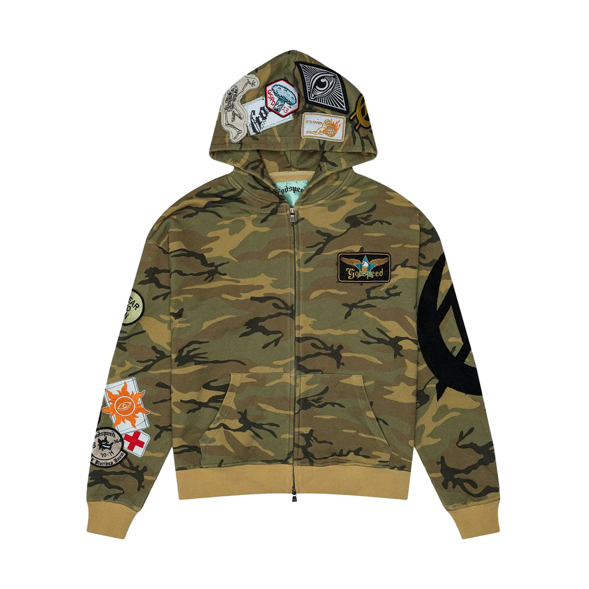 Godspeed Mens Squadron Zip Up Hoodie Camouflage