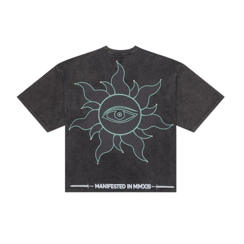 Godspeed Mens Sunken Liberty Crew Neck T-Shirt Grey Wash