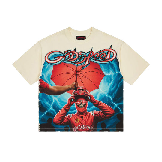 Godspeed Mens Supreme Reign Crew Neck T-Shirt Bone