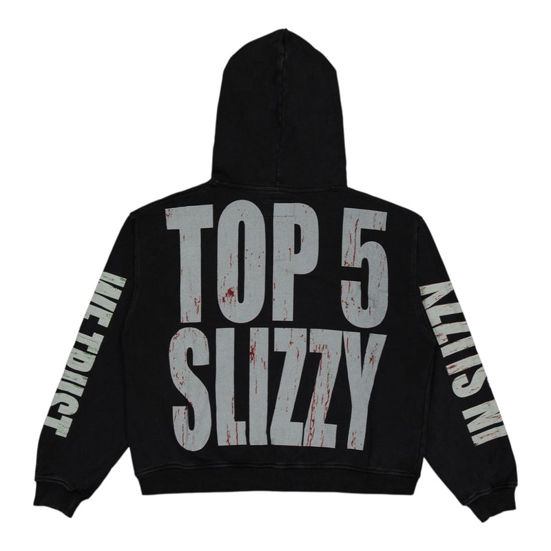 Godspeed Mens Top 5 Slizzy Hoodie Black Wash
