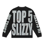 Godspeed Mens Top 5 Slizzy Long Sleeve Shirt Black Wash