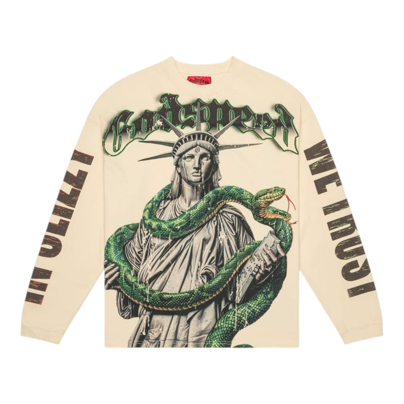 Godspeed Mens Top 5 Slizzy Long Sleeve Shirt Bone
