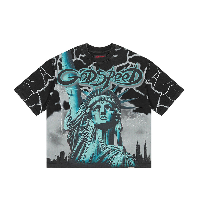 Godspeed Mens Voltage Crew Neck T-Shirt Wolf Grey